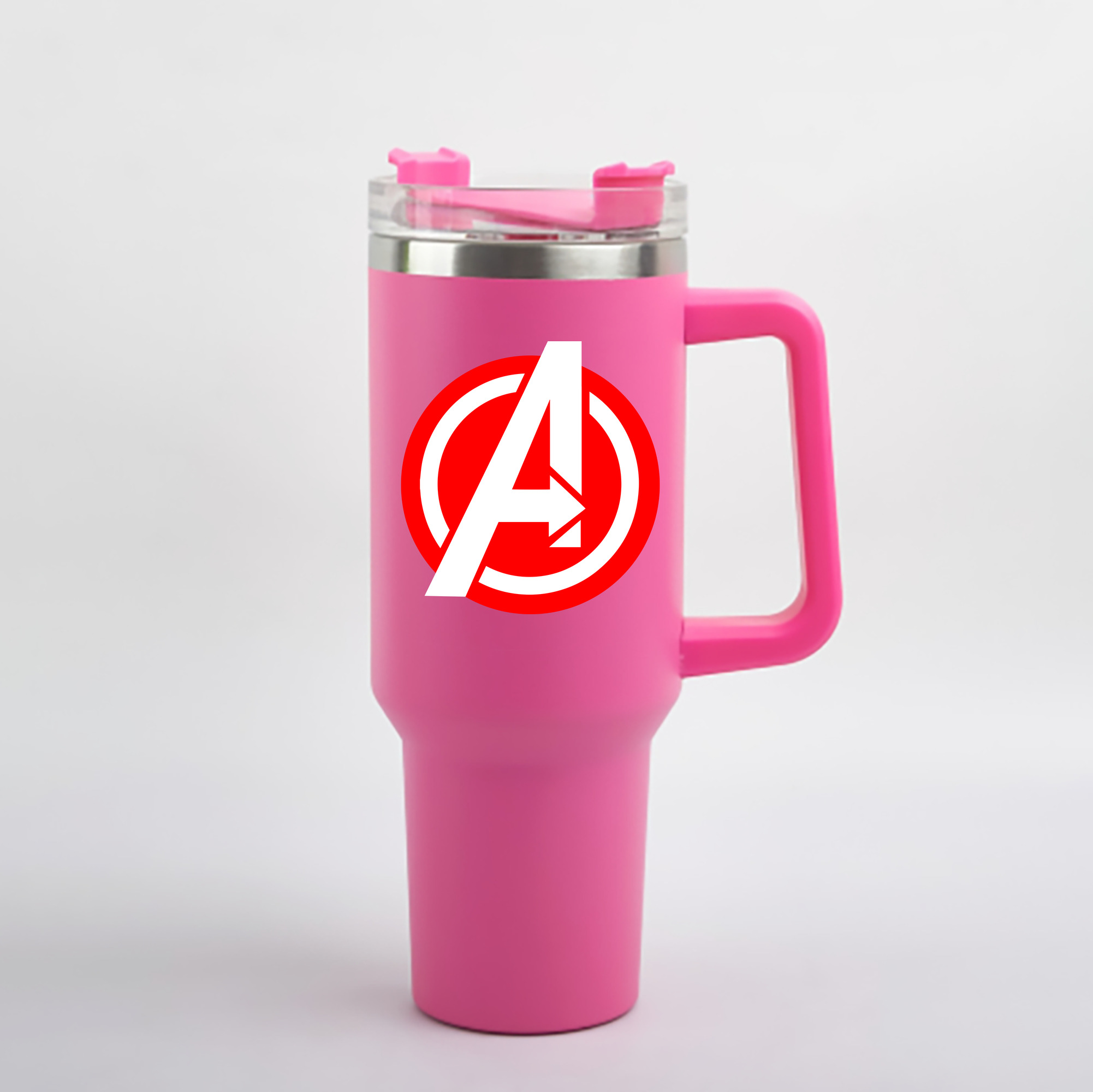 （画像用） アベンジャーズ The Avengers 1200mL車用タンブラー - クリスタルステッカー（プラスチックストロー付き）
